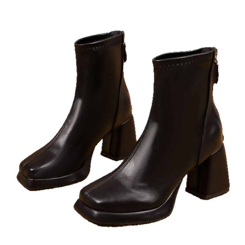 Vintage Square Toe Chunky Heel - Vintage Fashion Dresses 评论和价格