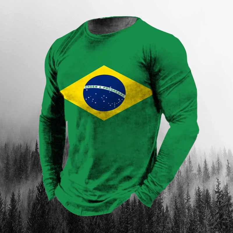 Vintage Brazilian Flag 3D Prin - Vintage Fashion Enthusiasts 评论和价格