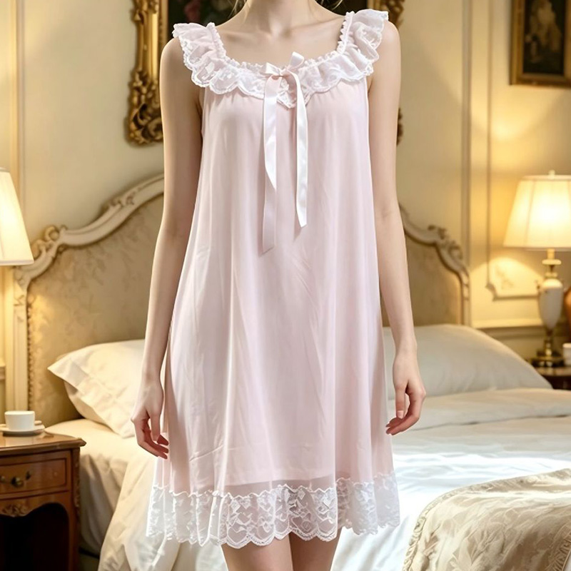Women Sleeping Gown Sleeveless - Vintage Fashion Dresses 评论和价格