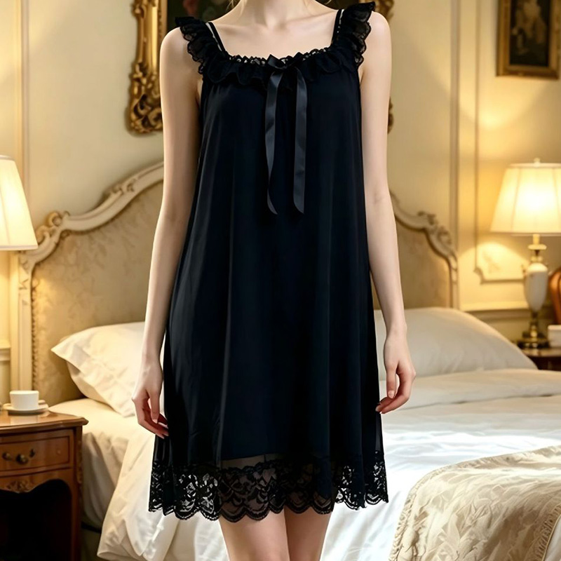 Women Sleeping Gown Sleeveless - Vintage Fashion Dresses 评论和价格